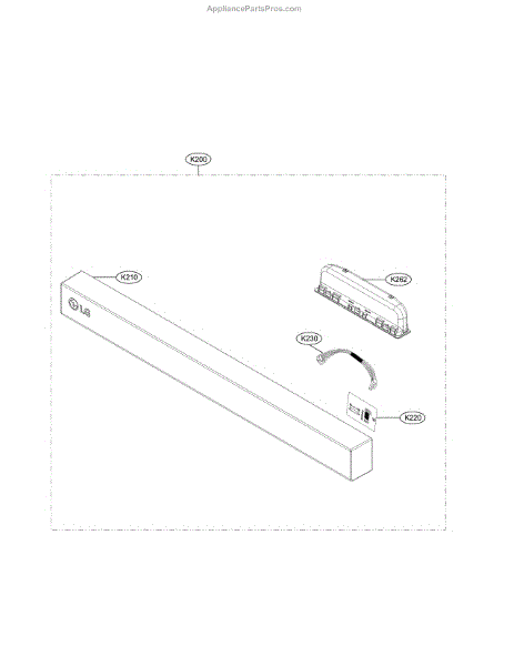 Parts for LG LDF5545ST/00: Panel Assembly Parts - AppliancePartsPros.com