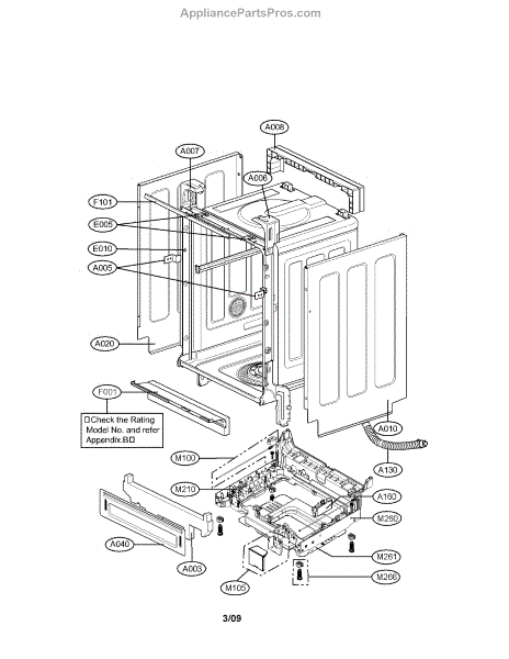 Parts for LG LDF7810ST-01: Cabinet Assy Parts - AppliancePartsPros.com
