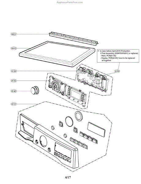 Parts for LG DLEX3370W: Control Panel Parts - AppliancePartsPros.com