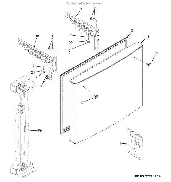 Parts for GE GNE25JSKGFSS Freezer Door Parts