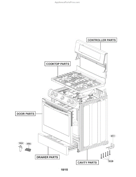 Parts for LG LRG4115ST/00: Accessory Parts - AppliancePartsPros.com