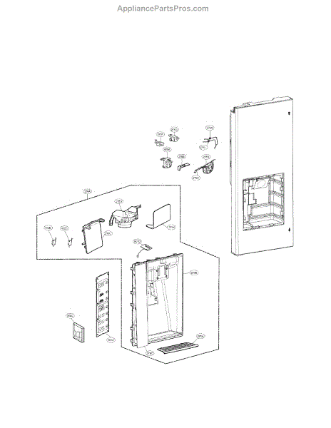 Parts for LG LFX25991ST/01: Dispenser Parts - AppliancePartsPros.com