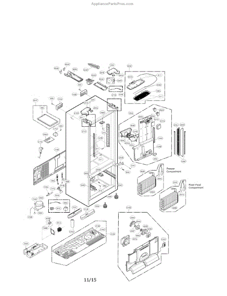 Parts for LG LFX25991ST/06: Case Parts - AppliancePartsPros.com