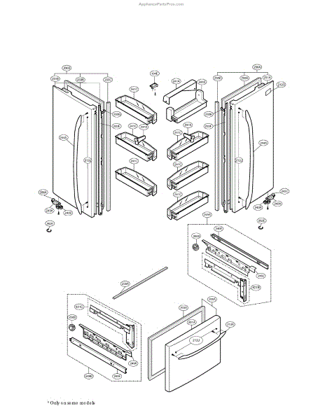 Parts for LG LFC23760ST/00: Doors Parts - AppliancePartsPros.com