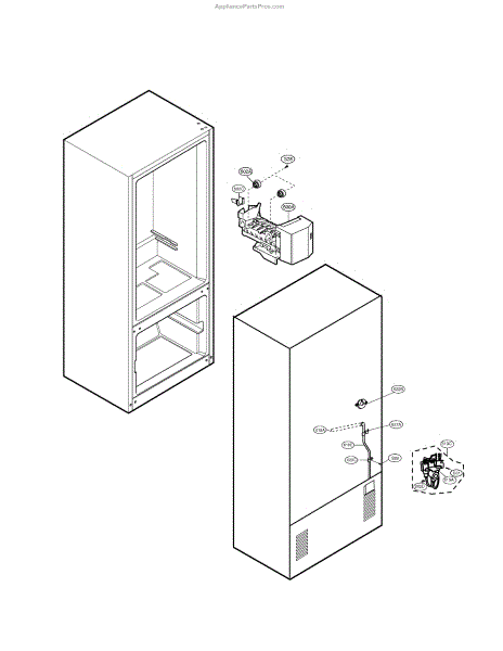 Parts for LG LFC23760ST/00: Ice and Water Maker Parts