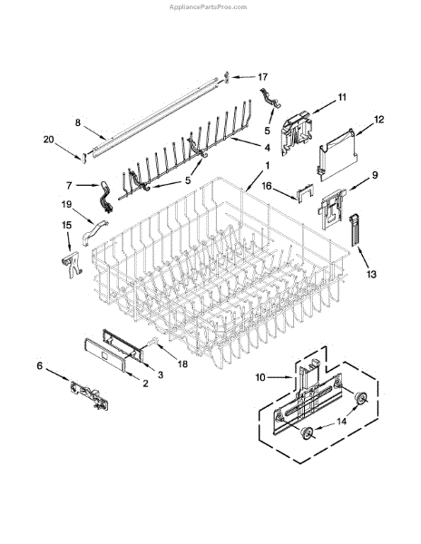 Parts for Kenmore 665.12773K312 (66512773K312, 665 12773K312): Upper ...