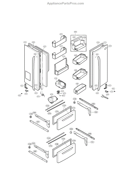Parts for LG LMX25986ST/00: Door Parts - AppliancePartsPros.com