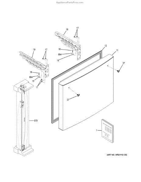 Parts for GE GNE27JMMAFES: Freezer Door Parts - AppliancePartsPros.com