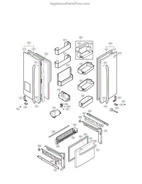 Parts for LG LFX25976SB/00: Door Parts - AppliancePartsPros.com