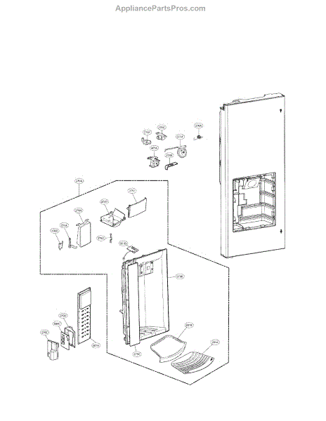 Parts for LG LFX25978ST/01: Dispenser Parts - AppliancePartsPros.com