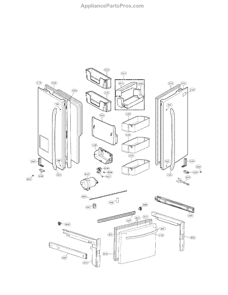 Parts for LG LFX25978ST/01: Door Parts - AppliancePartsPros.com