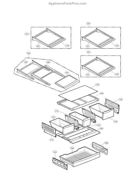 Parts for LG LFX25978ST/00: Refrigerator Parts - AppliancePartsPros.com