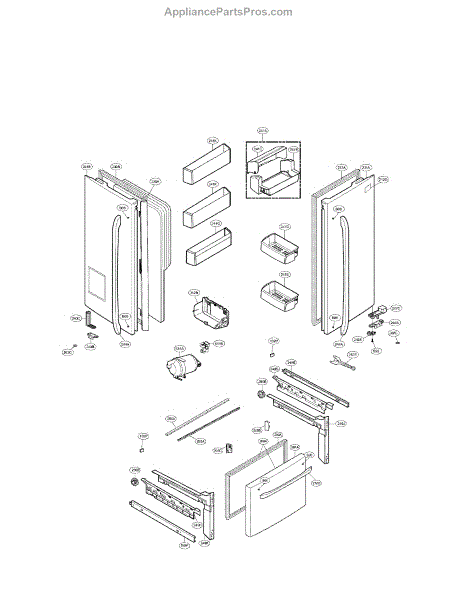 Parts for LG LFX25974ST/01: Door Parts - AppliancePartsPros.com