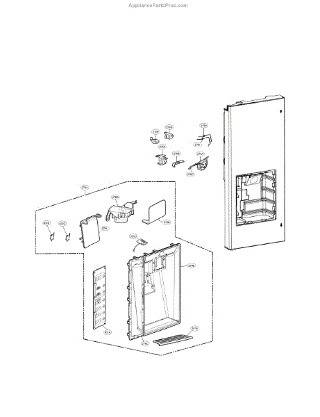 Parts for LG LMXS30776S/03: Dispenser Parts ... frost diagram for chlorine 