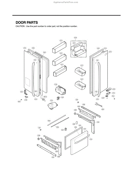 Parts for LG LFX25973D/00: Door Parts - AppliancePartsPros.com