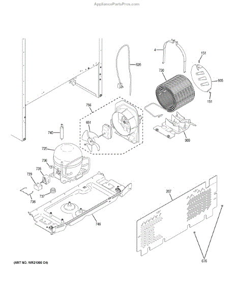 Parts for GE GTE16DTHMRWW: Machine Compartment Parts ...