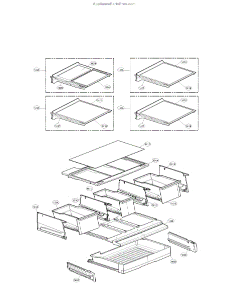 Parts for LG LFXS29766S/01: Refrigerator Parts - AppliancePartsPros.com