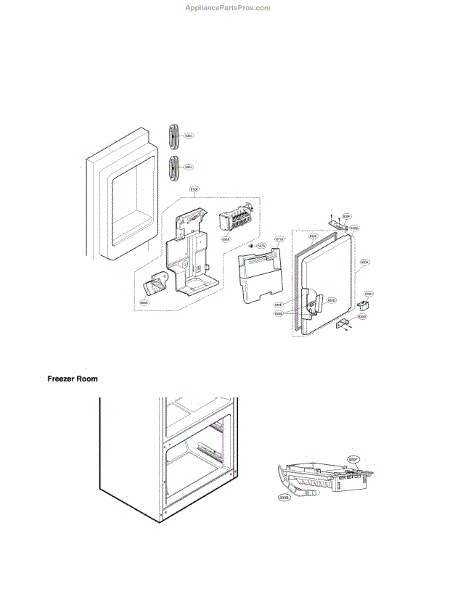 Parts for LG LFXS29766S/00: Ice Maker Parts - AppliancePartsPros.com