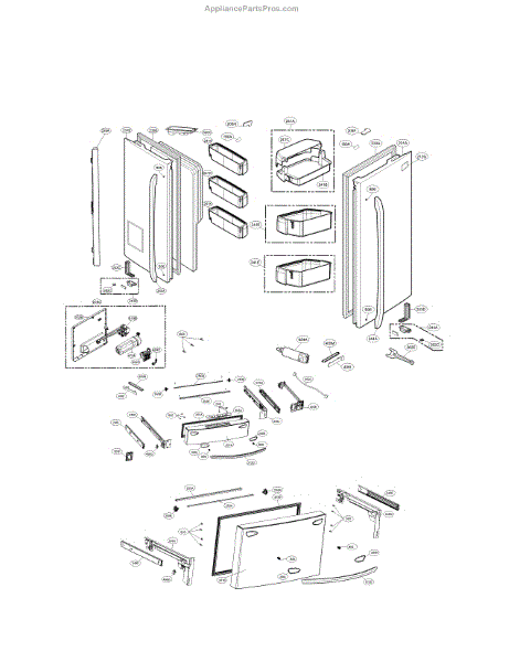 Parts for LG LMXC23746S/00: Door Parts - AppliancePartsPros.com