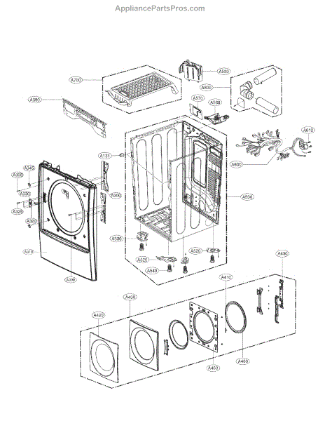 Parts for Kenmore 796.81072310 (79681072310, 796 81072310): Cabinet and ...