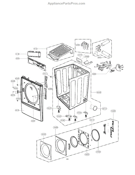 Parts for Kenmore 796.81473210 (79681473210, 796 81473210): Cabinet and ...