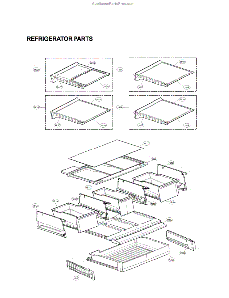 Parts for LG LFX31925ST/03: Refrigerator Parts - AppliancePartsPros.com