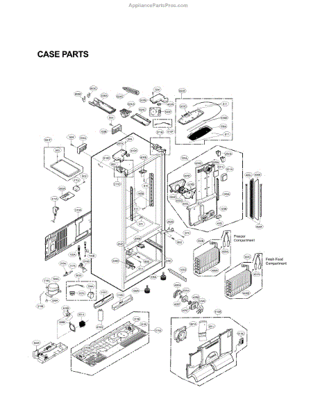 Parts for LG LFX31925ST/05: Case Parts - AppliancePartsPros.com