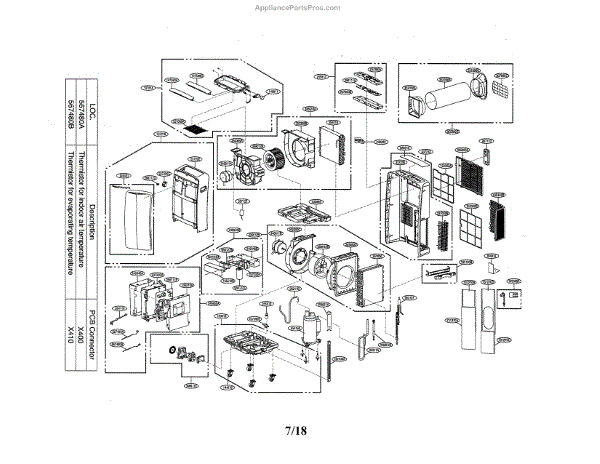 Parts for LG LP1417WSRSM/00: Air Conditioner Parts - AppliancePartsPros.com
