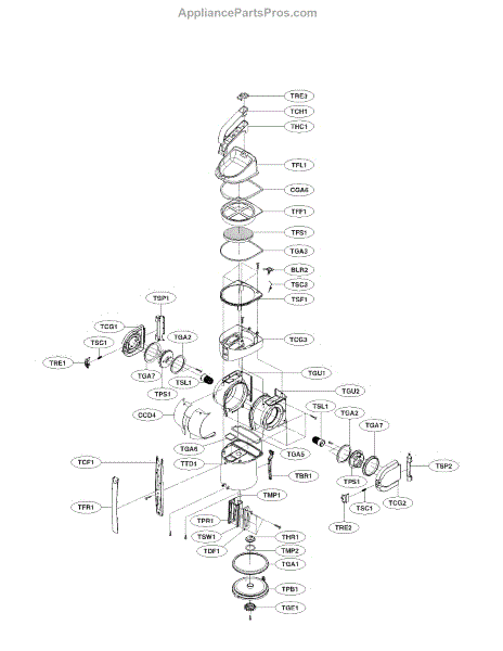 Parts for LG LUV300B: Dust Tank Parts - AppliancePartsPros.com