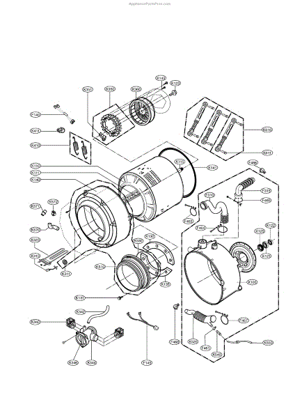Parts for LG WM2233HW/00: Drum & Tub Parts - AppliancePartsPros.com