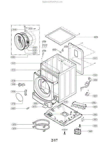 Parts for LG WM1377HW: Cabinet and Control Parts - AppliancePartsPros.com