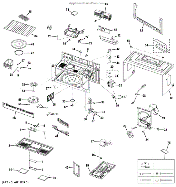 Parts for GE JVM7195SF1SS Oven Cavity Parts