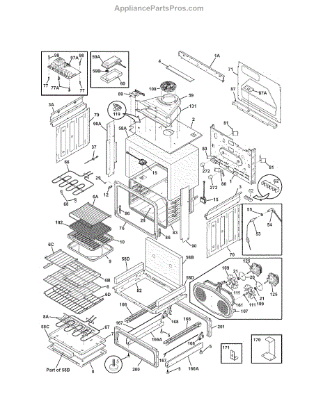 Parts for Kenmore 790.41072101 (79041072101, 790 41072101): Body Parts ...