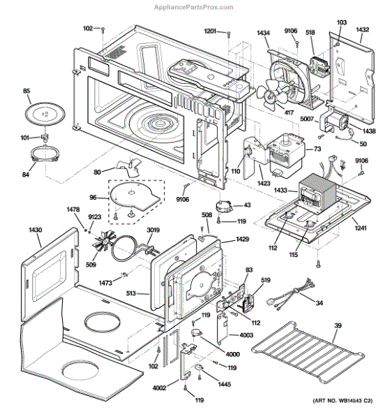 Parts for GE PVM9179EF1ES: Interior Parts (1) Parts