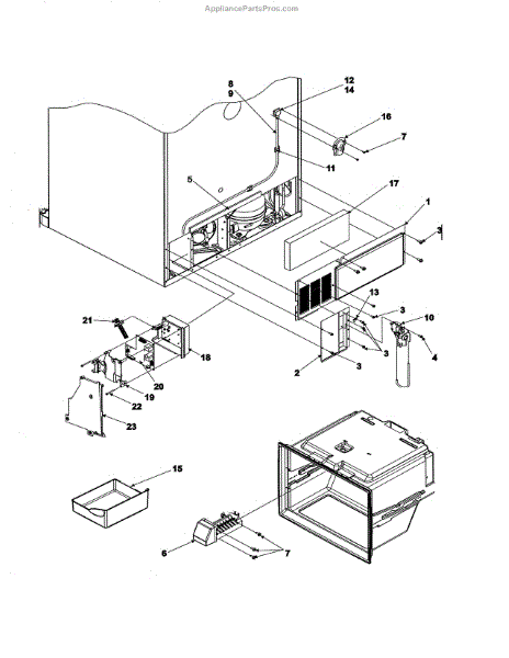 Parts for Kenmore 596.76589500 (59676589500, 596 76589500): Cabinet ...