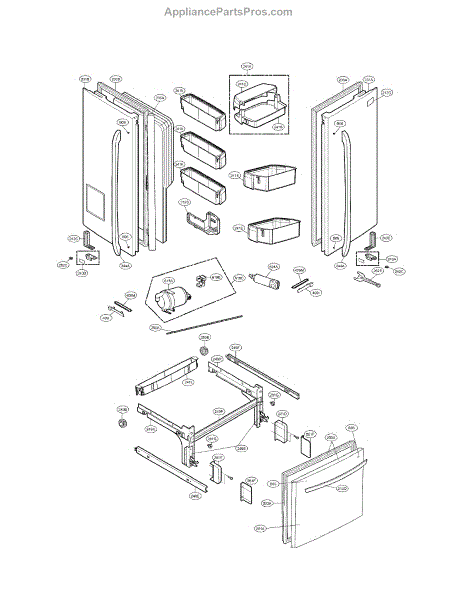 Parts for Kenmore 795.72052112 (79572052112, 795 72052112): Door Parats ...