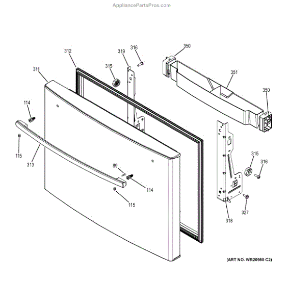 Parts for GE GYE22KMHBES Freezer Door Parts
