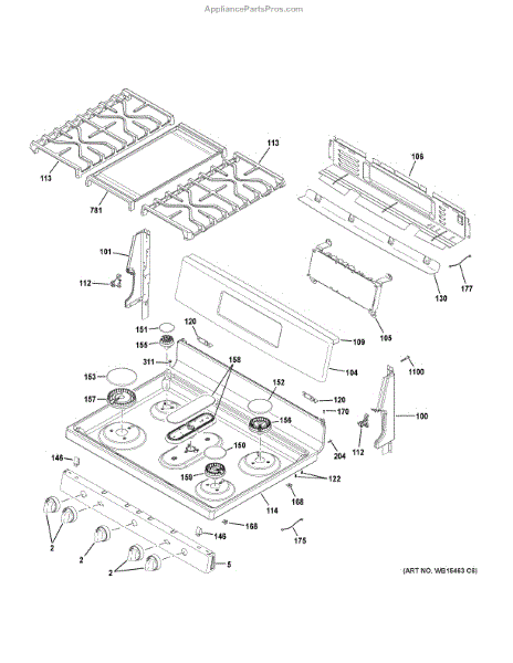 Parts for GE JGB860SEJ6SS: Control Panel & Cooktop Parts ...