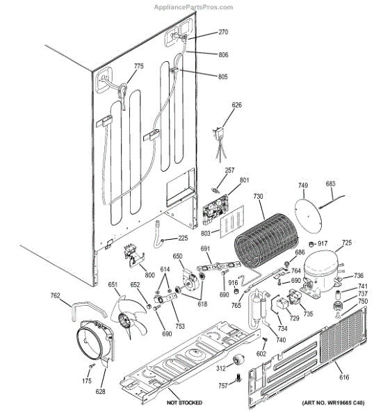 Parts for GE GZS22DSJEFSS: Machine Compartment Parts ...