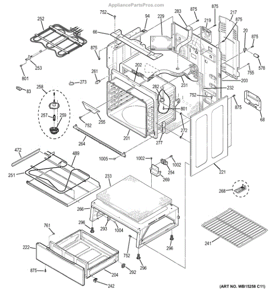 Parts for GE JB700EJ1ES Body Parts