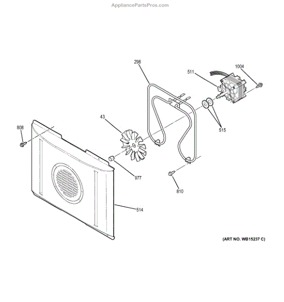 Parts For Ge Js750ef1es Convection Fan Parts 3640