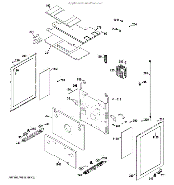 Parts for GE PGB950SEF2SS Body Parts