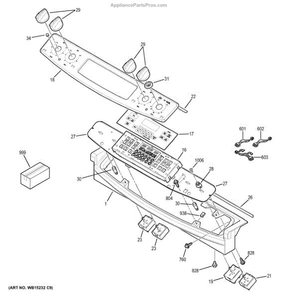 Parts for GE JS630SF1SS: Control Panel Parts - AppliancePartsPros.com
