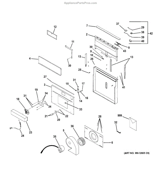 Parts for GE JVB98SH1SS Range Hood Parts