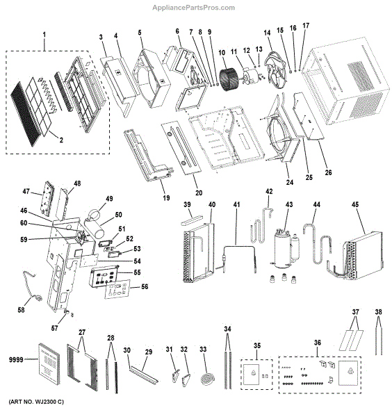 Parts for GE AHC24DYL1 Room Air Conditioner Parts