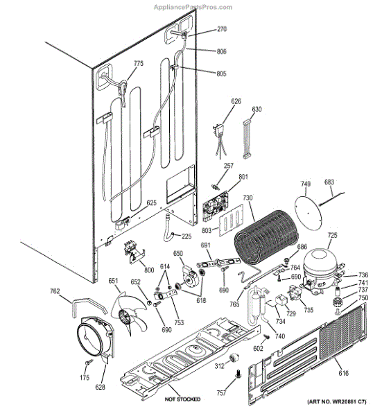 Parts for GE GSE25HMHBHES: Machine Compartment Parts ...