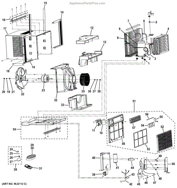 Parts for GE AEL12ASL1: Room Air Conditioner Parts - AppliancePartsPros.com