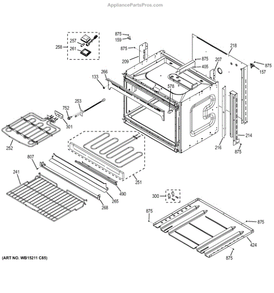 Parts for GE JK3500SF3SS Lower Oven Parts