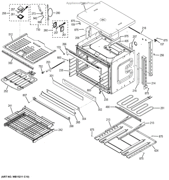 Parts for GE PT7550DF1BB Lower Oven Parts