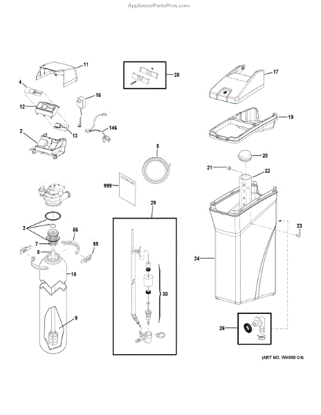 Parts for GE GXSF30V01: Body Parts - AppliancePartsPros.com